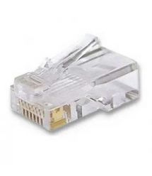 Набор коннектор RJ45 20 шт + колпачок под RJ45 синий 20 шт