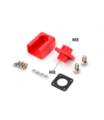 Корпусна прохідна клема М8-M8, 200A, 1000V, мідь, Red