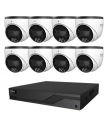 Комплект IP-відеонагляду на 8 камер TVT IP-Video Kit 8x4Mp (T) PoE: 8 купольних 4Mp відеокамер + 8-канальний 6Mp відеореєстратор