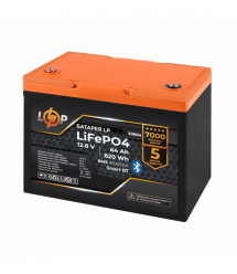 Акумулятор LP LiFePO4 12,8V - 64Ah (820Wh) (BMS 80A/64А) пластик Smart BT