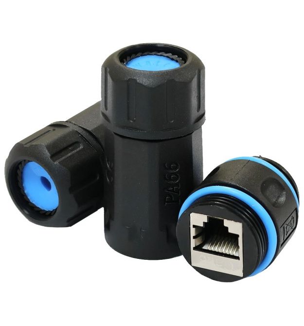 Водонепроницаемый соединитель LW IP68 RJ45-RJ45 STP кат.6