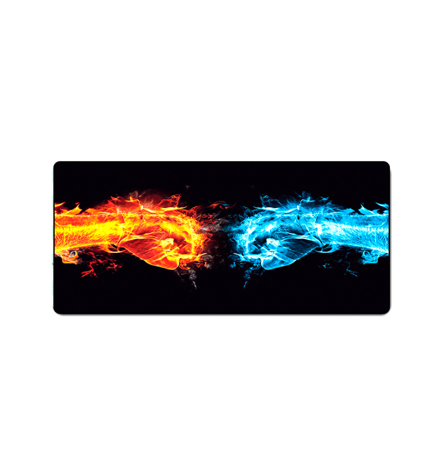 Килимок 300*700 тканинний Hands of fire з боковою прошивкою, товщина 2 мм, Black, Пакет