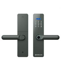 Умный дверной биометрический замок SEVEN LOCK SL-7740BF grey (врезная часть 5050)