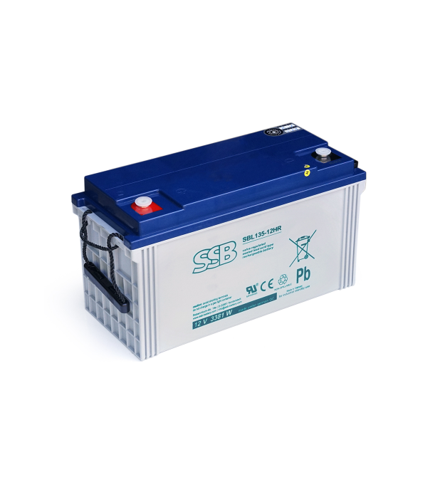 Акумуляторна батарея SSB AGM SBL135-12HR 12 V 120 Ah (406 x 174 x 215), 34 kg White