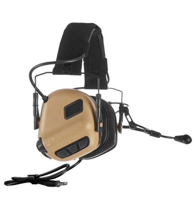 Активные защитные наушники Earmor M32 Plus (TN) Tan с гарнитурой