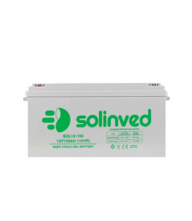 Акумуляторна батарея SOLINVED 150-12 GEL 12V 150 Ah (483 x 170 x 238), 43.6 kg Grey Q1 - 48