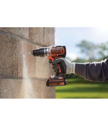 Дрель-шуруповерт ударная бесщеточная аккумуляторная BLACK+DECKER BL188N