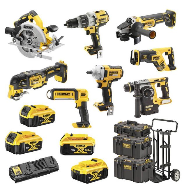 Набір з восьми інструментів акумуляторних DeWALT DCK856P4