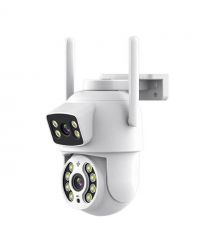 IP PTZ-видеокамера с WiFi 4Mp (2*2Mp) Light Vision VLC-9192WI-2C (Tuya) f-3.6mm+3.6mm, ИК+LED-подсветка, с микрофоном