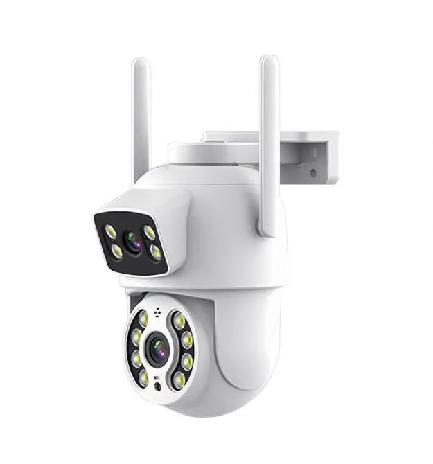 IP PTZ-видеокамера с WiFi 4Mp (2*2Mp) Light Vision VLC-9192WI-2C (Tuya) f-3.6mm+3.6mm, ИК+LED-подсветка, с микрофоном