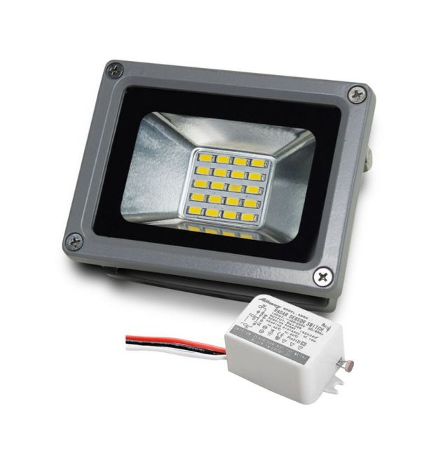 Комплект LED-прожектор Lightwell LW-10W-220 + Датчик движения с сенсором освещенности AMRS