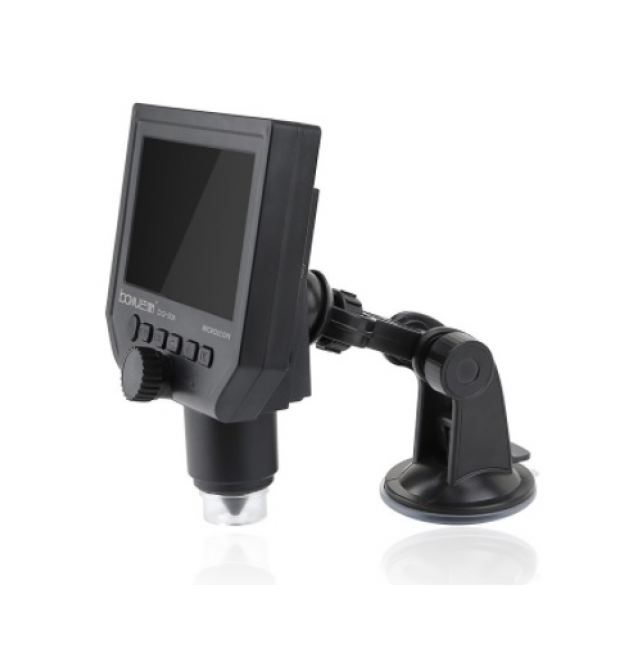 Видеомикроскоп BAKKU BA-006 с дисплеем 4,3 ", увеличение 1-600X, 3.MP,Black, Память 8Гб (208*170*80) 0,5 кг 