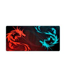 Килимок 300*700 тканинний Red and Blue Dragons з боковою прошивкою, товщина 2 мм, Black, Пакет