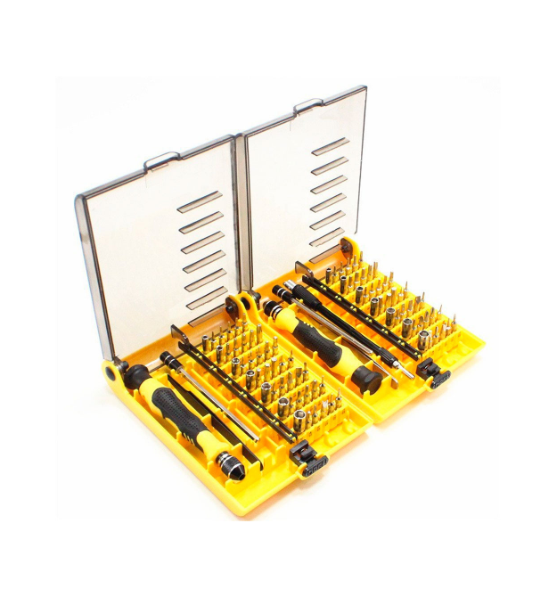 Викрутка з набором насадок та головок 45-in-1, довжина тримача 88 мм