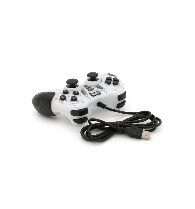 Геймпад Brazzers BR-8700 провідний для ПК, USB 2.0, White, Blister