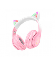 Бездротові навушники Bluetooth HOCO W42, White - Pink, Box