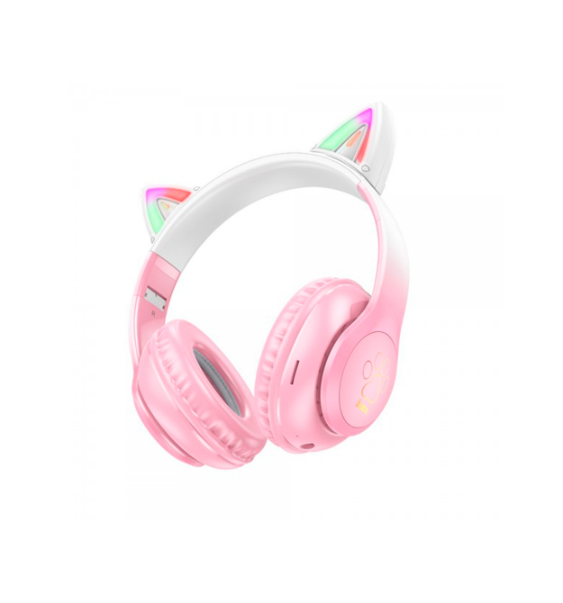 Бездротові навушники Bluetooth HOCO W42, White - Pink, Box