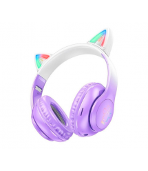 Бездротові навушники Bluetooth HOCO W42, White - Purple, Box