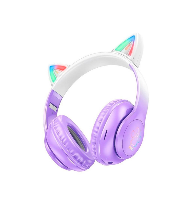 Бездротові навушники Bluetooth HOCO W42, White - Purple, Box