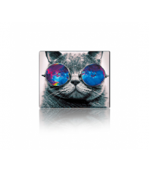 Килимок 250*300 тканинний Cat with Glasses, з боковою прошивкою, товщина 2 мм