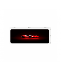 Килимок 300*800 тканинний Ferrari PFP з боковою прошивкою, товщина 3 мм, Red, Пакет