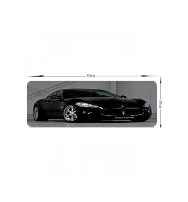 Килимок 300*800 тканинний Maserati з боковою прошивкою, товщина 3 мм, Black, Пакет