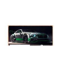 Килимок 300*800 тканинний Bentley Continental GT3 з боковою прошивкою, товщина 3 мм, Grey, Пакет