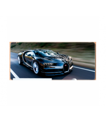 Килимок 300*800 тканинний Bugatti Chiron з боковою прошивкою, товщина 3 мм, Black, Пакет