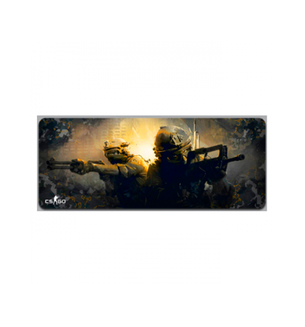 Килимок 300*700 тканинний CS Two Fighter з боковою прошивкою, товщина 2 мм, колір Black - Red, Пакет