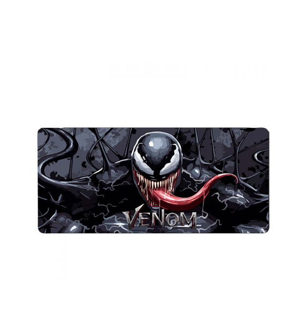 Килимок 300*800 тканинний Venom з боковою прошивкою, товщина 3 мм, Black, Пакет