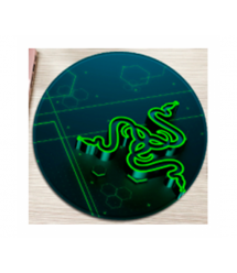 Килимок 220*220 мм тканинний RAZER 10 з боковою прошивкою (круглий), товщина 3 мм, колір Black - Green, Пакет