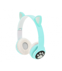 Бездротові навушники Bluetooth Cat Ear VZV-23M Led, Green