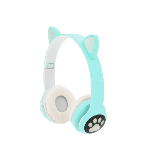 Бездротові навушники Bluetooth Cat Ear VZV-23M Led, Green