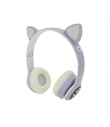 Бездротові навушники Bluetooth Cat Ear VZV-23M Led, Purple