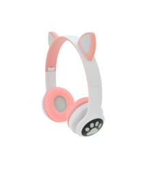 Бездротові навушники Bluetooth Cat Ear YR-28 Led, Pink
