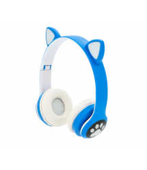 Бездротові навушники Bluetooth Cat Ear VZV-28M Led, Blue