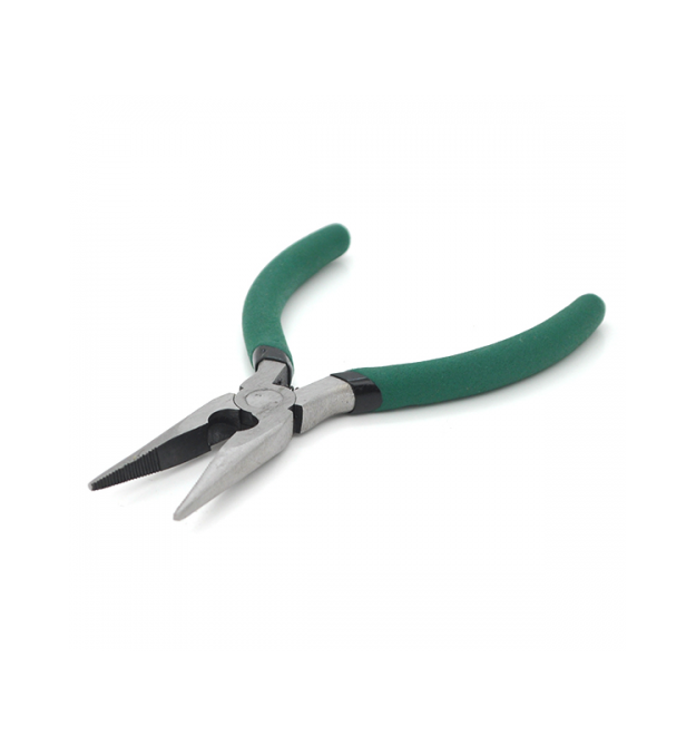 Круглогубцы с кусачками, черно-зеленые ручки 135х35