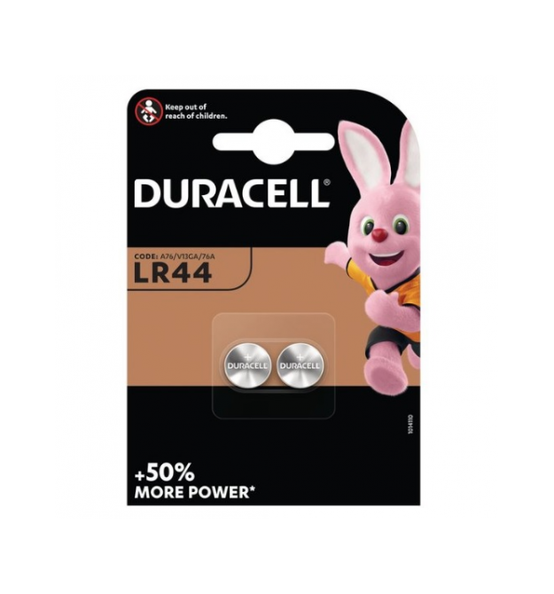 Батарейка лужна DURACELL LR44 - А76 - V13GA - A76, 2шт в блістері, ціна за блістер