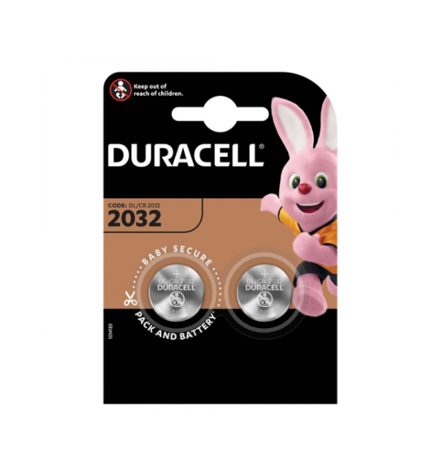 Батарейка літієва DURACELL DL2032, 2шт в блістері, ціна за блістер