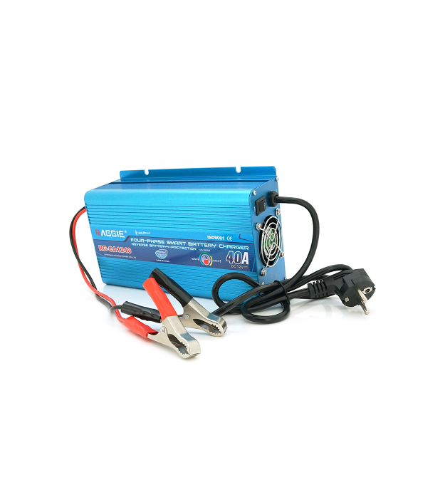 Зарядний пристрій RAGGIE RG-CA1240A для акумулятора 12V-40A, крокодили, Q12