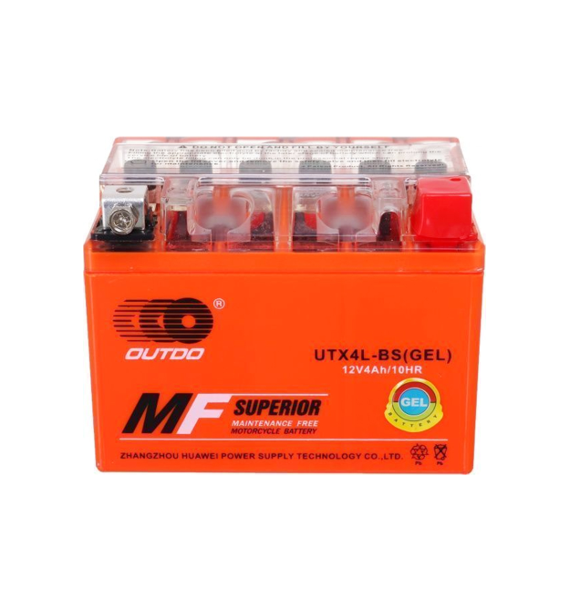 Мотоакумулятор OUTDO (Maxion) UTX4L-BS GEL, 12V 4 Ah (113 х 70 х 85), Orange, Q10