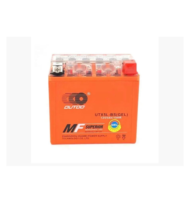 Мотоакумулятор OUTDO (Maxion) UTX5L-BS GEL, 12V 5 Ah (113 х 70 х 108), Orange, Q10