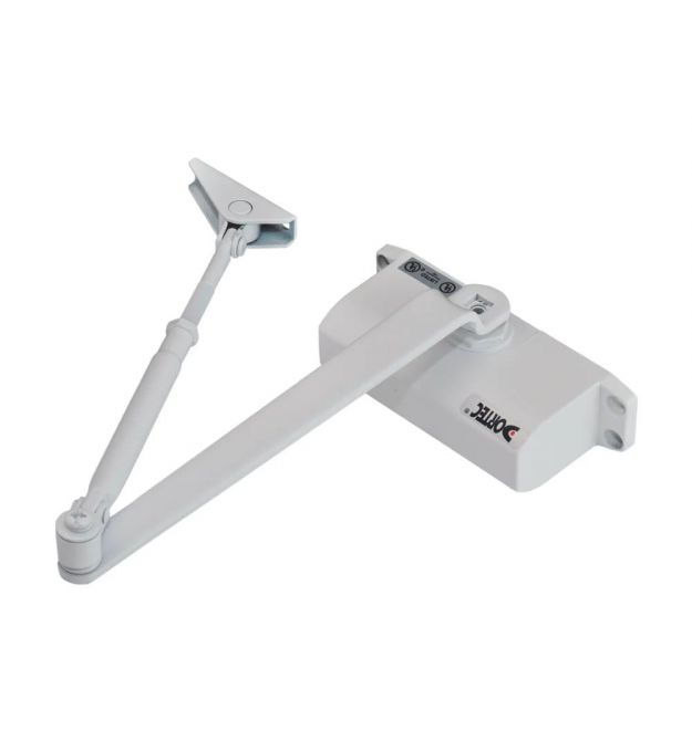 Дверной доводчик Dortec DT-62H White с фиксацией дверей в открытом положении