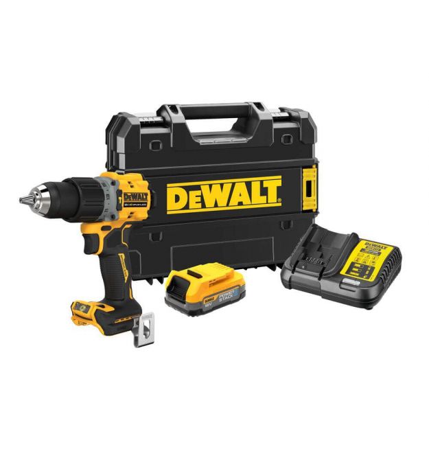 Дрель-шуруповёрт аккумуляторная бесщёточная ударная DeWALT DCD805E1T