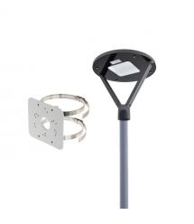 Комплект светильник светодиодный парковый Lightwell LW-GL-50FT + столб парковой серый 4м + кронштейн Dahua PFA152-E