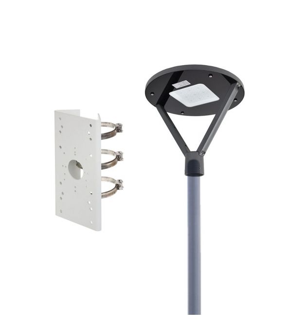 Комплект светильник светодиодный парковый Lightwell LW-GL-50FT + столб парковой серый 4м + кронштейн Dahua DS-1275ZJ-SUS