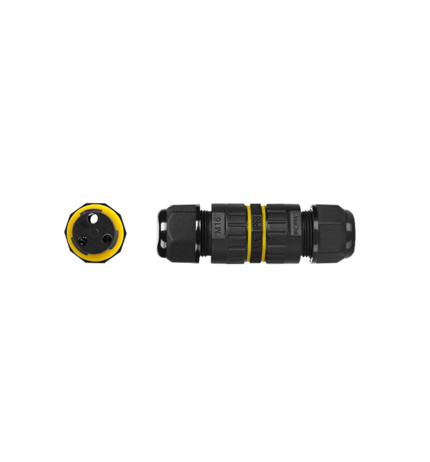 Кабельний з&aposєднувач EW-M16-2P, під кабель 3,5-7 мм, 2P, 17.5A, 450V, Black