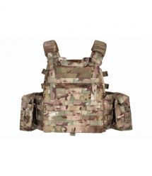 2E Tactical Плитоноска, Тип 1, с карманами для боковой защиты и подсумками, Молле, камуфляж