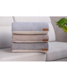 ARDESTO Плед Leonardo Bianco, 140x200см, 100% вовна, блакитний