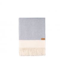 ARDESTO Плед Leonardo Bianco, 140x200см, 100% вовна, блакитний